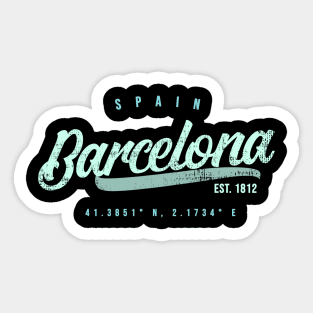 Barcelona Spain Travel Sticker